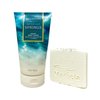 Bath & Body Works Water Lily Springs Body Scrub with a Natural Oats Sample Soap - Full Size