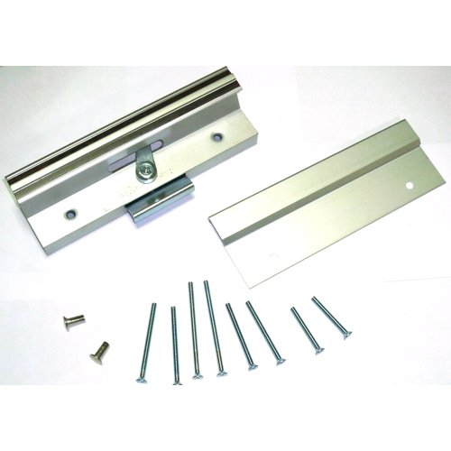 Wright Products - Surface Mounted Sliding Glass Patio Door Handle and Clamp Latch Set, Aluminum Grey - Internal Replacement Sliding Door Lock