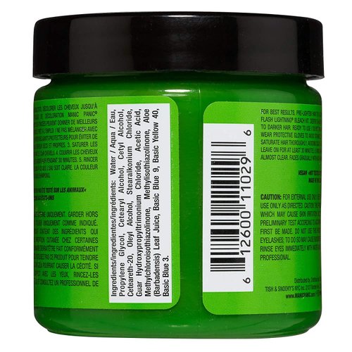 Manic Panic Electric Lizard Hair Dye - Classic High Voltage - (2PK) Semi Permanent Hair Color - Neon Lime Green - Glows in Blacklight - Vegan, PPD & Ammonia-Free - For Coloring Hair on Women & Men
