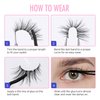 Lashes Natural Look False Eyelashes - Bepholan Fake Eyelashes 3D Super Fluffy False Lashes Mega Volume Wispy Lashes 2 Pairs Plush Daily Lashes,RTJ36