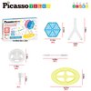 PicassoTiles Magnet Tile Building Blocks Ferris Wheel Amusement Rotating Accessory Kit Compatible with Full Sized Magnetic Tiles Construction Toy Set Education STEM Learning 3D Toddler Kid Age 3+ PT09