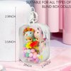 Knchy Clear Figure Display Bag with Keychain, Portable Small Doll Storage Bag Hanging Blind Box Organizer Zipper Closure, Dustproof Collectibles Display Case for Showing Off Blind Boxes, Mini Figures