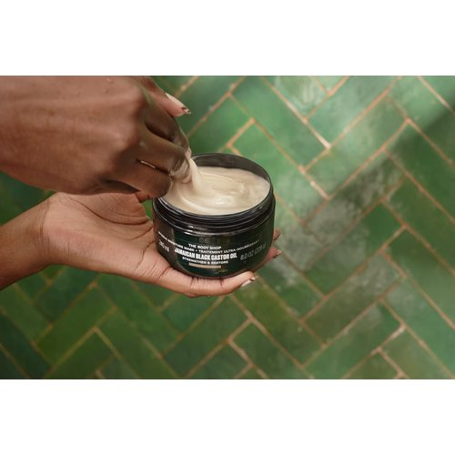 The Body Shop Jamaican Black Castor Oil Hair Mask - Strengthen and Restore For Curls and Coils - Vegan - 8 Oz