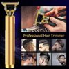 Hair Clippers for Men, Hair Trimmer T Blade Trimmer Zero Gapped Trimmer, Cordless Rechargeable Beard Trimmer Shaver Hair Cutting Kit with Ear Spoon Tool Set (Gold)