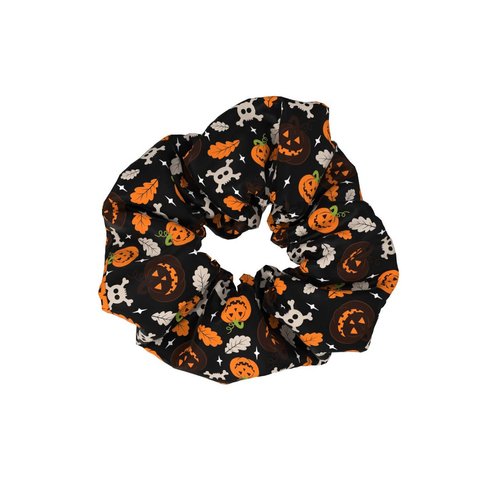 Halloween Scrunchies Hair Scarf Ring Tie Halloween Pumpkin Hair Scrunchy Ties JHH61 (B0)