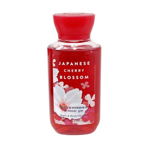 Bath & Body Works Japanese Cherry Blossom - 3 Pack Travel Size - Shower Gel With a Himalayan Salts Springs Sample Soap.