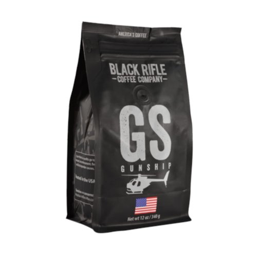 Black Rifle Coffee Company Gunship Roast (Light Roast) Whole Bean Coffee, 12 Ounce Bag of Coffee Beans, Light Roast Coffee Beans, Light Caramel Tasting Notes and an Ultra Smooth Finish