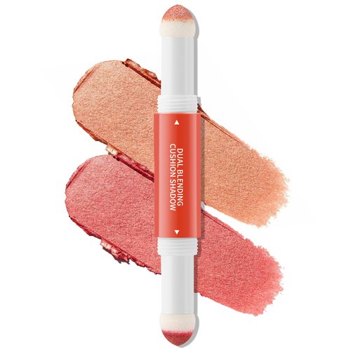 Apooliy 2 In 1 Cream Eyeshadow Stick,Glitter Brightener Eyeshadow Pencil Crayon,High Pigmented Eye Shadow Pen，Long Lasting Highlighter Stick