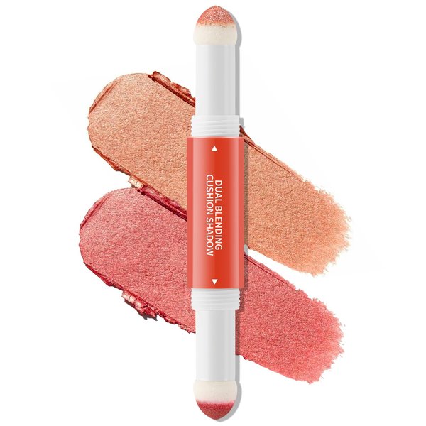 Apooliy 2 In 1 Cream Eyeshadow Stick,Glitter Brightener Eyeshadow Pencil Crayon,High Pigmented Eye Shadow Pen，Long Lasting Highlighter Stick
