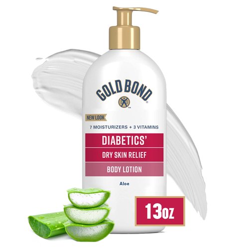 Gold Bond Diabetics' Dry Skin Relief Body Lotion, 13 oz., With Aloe to Moisturize & Soothe