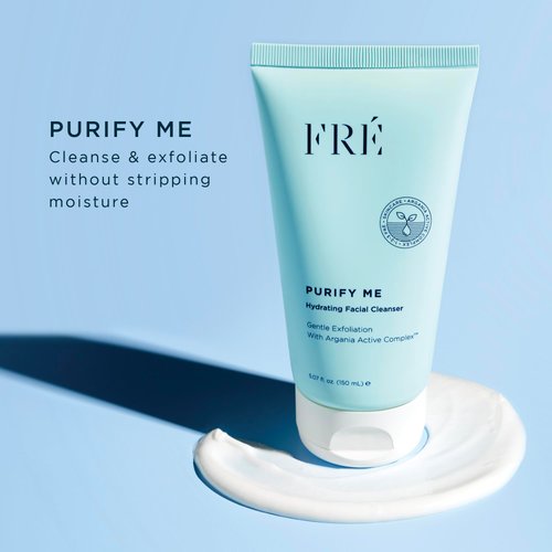 Facial Cleanser Gentle Hydrating, PURIFY ME by FRE Skincare - Face Exfoliator Minimize the Appearance of Pores, Blemishes & Breakouts - Deep Exfoliation & Hydration for Clear Skin - 5.07 oz