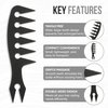 AceMan Hair Comb - Professional Styling Comb For Texture and Volume - Black
