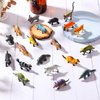 JOKFEICE Small Animal Figures for Kids, 36PCS Realistic Forest Animals Baby Figurines, Woodland Creatures Figurines, Educational Toys for Christmas Science Project Cake Party Decor