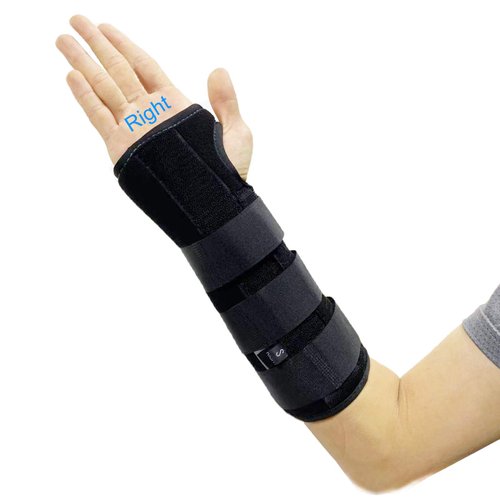 TANDCF Unisex Forearm and Wrist Support Splint Brace Double Fixation Wrist Brace for Carpal Tunnel,Adjustable Night Time Forearm Immobilizer Brace Splints,9.8 inch (25cm) length(RH/S)