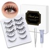 False Eyelashes Looks So Natural Wispy Lashes Includes 5 Pairs Of Lashes Reusable Strip Lashes Easy to Apply Glue On