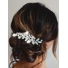 Brishow Crystal Bride Wedding Hair Comb Silver Rhinestone Hair Piece Beads Bridal Hair Accessories for Women and Girls