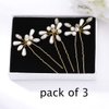 Campsis Wedding Hair Pins Rhinestone Wedding Hair Accessories for Bridal Flower Crystal Wedding Hair Pieces Handmade Bridal Hair Pin Bridesmaids for Women and Girls (F)
