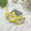 Hawaiian Plumeria Flower Hair Combs for Women Hawaiian Flower Hair Comb Hawaiian Headpiece Hair Accessories for Women Hawaiian Floral Hairpins Hawaiian Flowers Hair Clips
