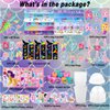 232PCs Mermaid Party Favors Mermaid Slap Bracelet Stampers Bookmark Keychain Ring Hair Ties Sticker Tattoos for Mermaid Goodies Bag Fillers