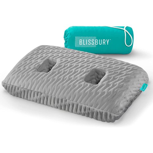 BLISSBURY Ear Pillow with Ear Hole for Sleeping with Sore Ear Pain | Ear Piercing Pillow | Adjustable Memory Foam Pillow with Holes for chondrodermatitis CNH | Piercing Pillow for Side Sleepers