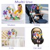 willway Baby Travel Play Arch Stroller/Crib Mobile Toy, Detachable Activity Musical Animal Toys Mobile for Bassinet Pram Car Seat, Cloth Animmal Toy with Rattle/Squeak/Teethers