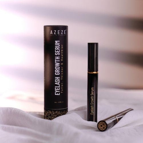 Azeze Eyelash Growth Serum - Oil-Free Lash Serum for Eyelash Growth and Thickness in 6 weeks, Compatible with Lash Extensions