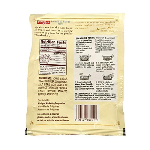 Mama Sitas Sweet & Sour Mix Escabeche 2oz (57g) 6 Pack