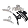 Black and White strong hold hair Claw Clips light weighted hair clips for thick hair ideal for women with thin hair and great for Christmas, valentine’s day and birthdays gifts Pack of 6