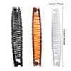 WILLBOND 6 Pieces Banana Hair Clip Clincher Combs Clip Fishtail Fish Shape Hair Clip Ponytail Banana Clip Accessory for Women Hair(Black, White, Brown)