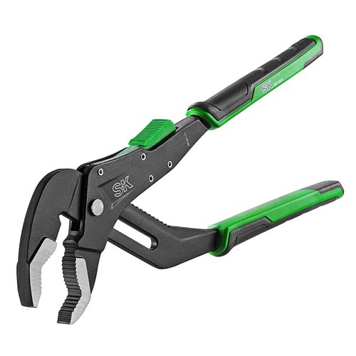 SK 12-Inch Quick Adjust Groove Joint Pliers, Water Pump Pliers, Premium CR-V Construction, SureGrip V-Jaw Design with Comfortable Grips