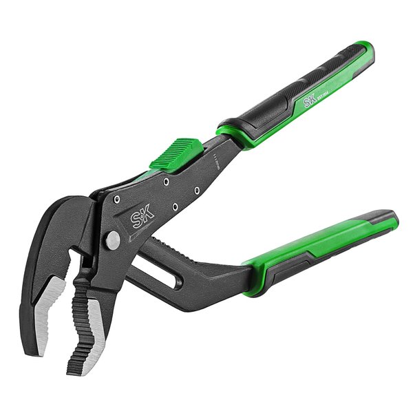 SK 12-Inch Quick Adjust Groove Joint Pliers, Water Pump Pliers, Premium CR-V Construction, SureGrip V-Jaw Design with Comfortable Grips