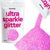 Hemway Premium Ultra Sparkle Glitter Multi-Purpose Metallic Flake for Nail Art, Cosmetic Graded, Makeup, Festival and Hair 100g / 3.5oz - Microfine (1/256 0.004 0.1mm) - Pink Holographic