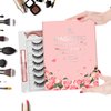 Magnetic Eyelashes Natural Look- Magnetic Lashes with Eyeliner -7 Pair 3D Magnetic Eyelash Kit with 2 Tubes of Liner-Upgraded Strong Hold, Reusable Fake Eyelashes Easy to Apply