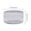 Healthcom 50 Pieces 10 Gram 10ml Empty Plastic Cosmetic Containers Clear Round Sample Pot Jar Screw Cap Lid for Nail Powder Lip Balm Eyeshadow Cream Lotions-BPA Free Travel Makeup Samples Storage