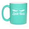 Daylor Lash Boss Makeup Lash Extension Artist Ceramic Coffee Mug Tea Cup Gift (11oz Teal)