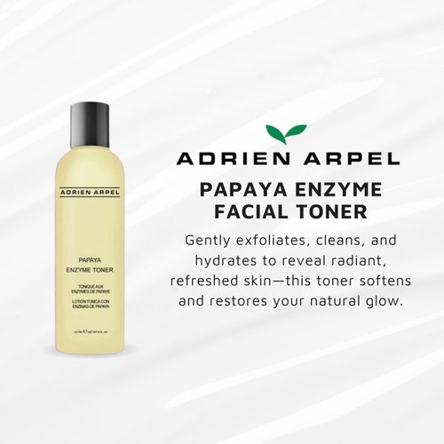 Papaya Enzyme Facial Toner by Adrien Arpel, Exfoliates Dead Skin Cells, Cleans, Softens and Restores Glow, Hydrating Toner for Face