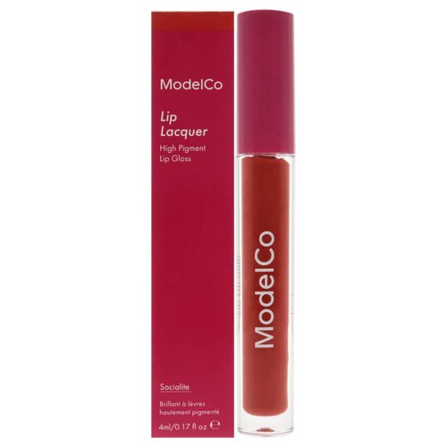 MODELCO Lip Lacquer - High-Pigment, Long-Wear Color - Non-Sticky, Comfortable Finish - Instantly Plumps Lips - Provides All-Day Moisture - Lips Feel Soft, Supple, And Kissable - Socialite - 0.17 Oz