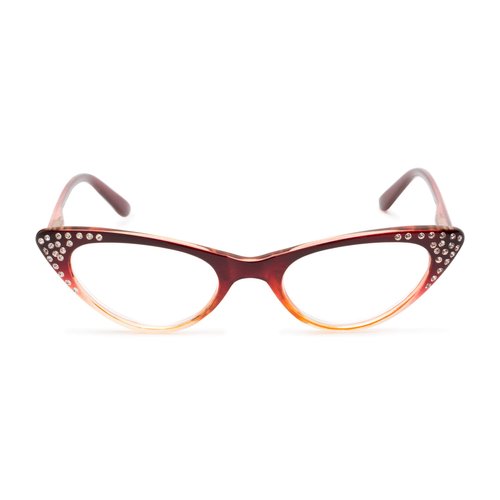 Cat Eye Reading Glasses in Brown/Yellow Fade by Readers.com | The Paulina | +1.75