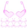 LUOZZY 100pcs Doll Glasses Miniature Doll Eyeglasses Pink Heart-Shaped Doll Glasses Mini Doll Costume Accessories for Dollhouse Decor DIY Craft