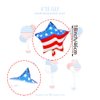 18 Pieces 18 Inches American Flag Stars Balloons, USA Red White Blue Aluminum Foil Balloons for 4th of July, Independence Day Patriotic Birthday Party Decorations