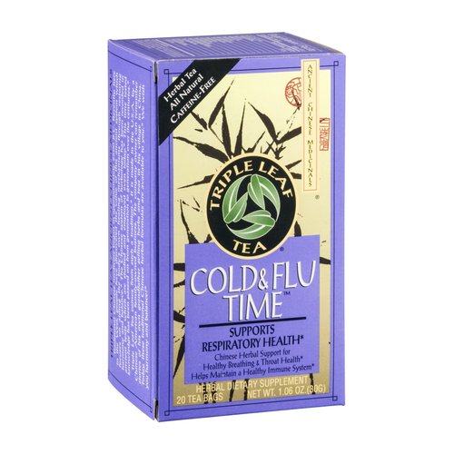 Triple Leaf Tea Cold Flu Time Tea, 20 Tea Bags per Box (Pack of 3 Boxes)