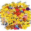 Guovita Emoticon Keychain Mini Cute Plush Pillows, Party Favors for Kids Valentine's Day Gifts / Birthday Party Supplies, Emoticon Gifts Toys Carnival Prizes for Kids (64 Pack)