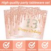 Chunnin 96 Pcs Rose Gold 13th Birthday Party Plates and Napkins for Girls Rose Gold 13th Birthday Party Supplies Happy 13th Birthday Party Tableware Set for 24 Guests Party Decorations