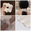 Hair Ties Satin Silk Scrunchies for Women Rubber Bands for Hair (White)