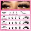 Focipeysa Cluster Eyelash Extensions Fluffy Eyelash Clusters with Bottom Lashes 14-20mm Lash Clusters 315pcs Individual Eyelash DIY Lash Extension for Beginners (60D 80D 100D Mixed)
