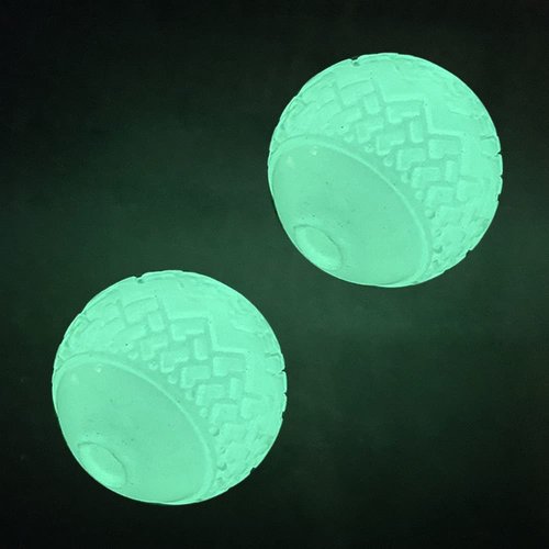 Feixun Dog Glow Ball Toy, Dog Toy Ball Glow in The Dark, 2 Pack