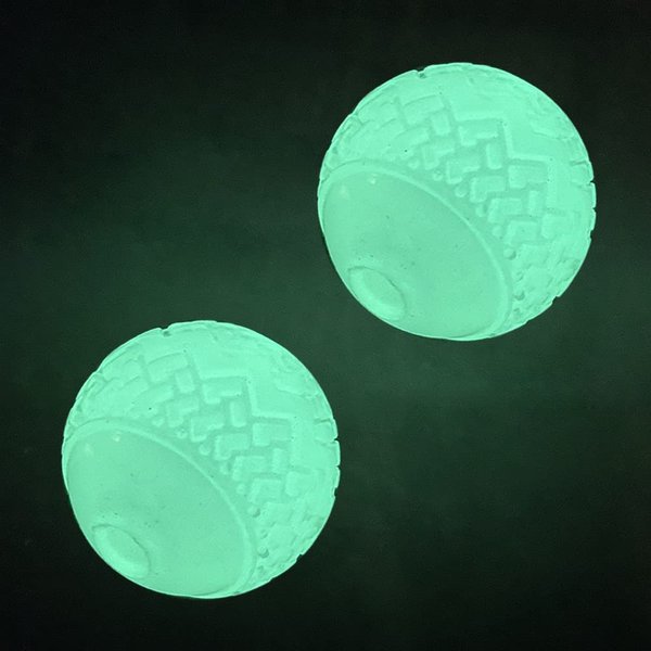 Feixun Dog Glow Ball Toy, Dog Toy Ball Glow in The Dark, 2 Pack