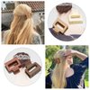 Cobinaan Medium Matte Rectangle Claw Hair Clips for Women Girls, 2 x 1 x 1.8 inch, 8pcs Warm Color, Nonslip Hair Jaw Clips for Thin/Medium Thick Hair