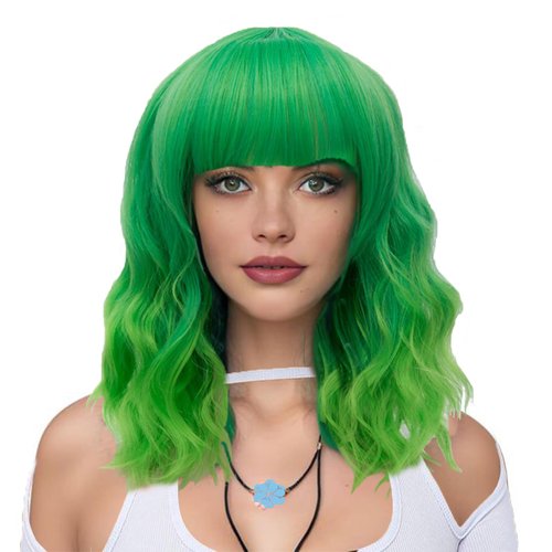 Alacos Fashion 35cm Short Curly Bob Anime Cosplay Wig Daily Party Christmas Halloween Synthetic H...