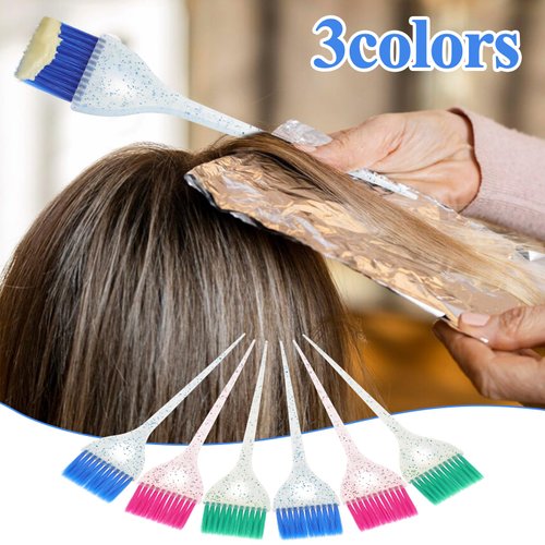 TIESOME 3 Pieces Hair Dye Brush Set, Precision Applicator Brush Coloring and Styling Tint Applicator for Home and Professional Use Hair Salon Tools